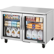 True TUC-48G-HC 48 3/8 inch Undercounter Refrigerator with Glass Doors