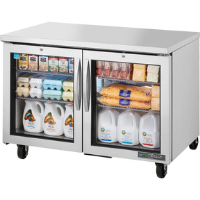 True TUC-48G-HC 48 3/8 inch Undercounter Refrigerator with Glass Doors
