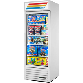 True GDM-23F-HC~TSL01 White Glass Door Merchandiser Freezer