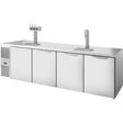 True TDR108-RISZ1-L-S-SSSS-1 108" 4 Solid Door Stainless Steel Direct Draw Beer Dispenser
