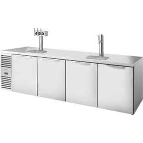 True TDR108-RISZ1-L-S-SSSS-1 108" 4 Solid Door Stainless Steel Direct Draw Beer Dispenser