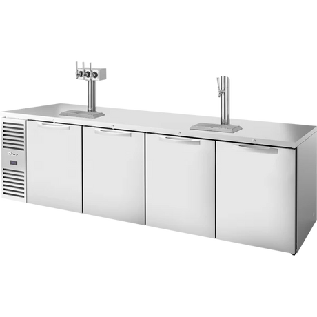 True TDR108-RISZ1-L-S-SSSS-1 108" 4 Solid Door Stainless Steel Direct Draw Beer Dispenser