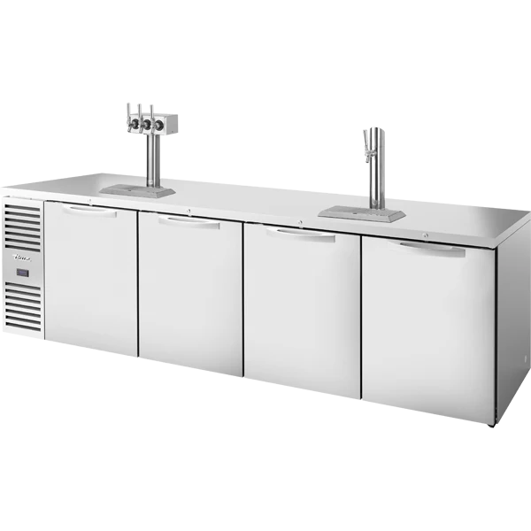 True TDR108-RISZ1-L-S-SSSS-1 108" 4 Solid Door Stainless Steel Direct Draw Beer Dispenser