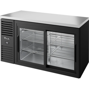 True TBR60-RISZ1-L-B-11-1 60" 2 Sliding Glass Door Back Bar Refrigerator