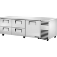 True TUC-93D-4-HC 93 1/4 inch Undercounter Refrigerator with 4 Drawers
