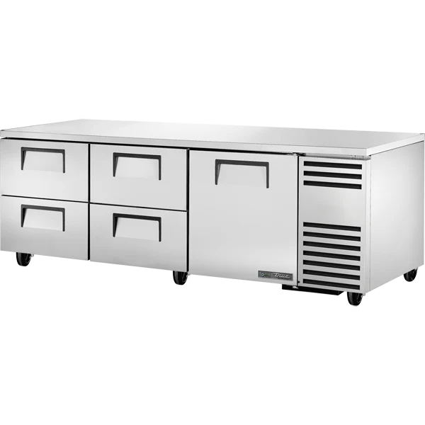 True TUC-93D-4-HC 93 1/4 inch Undercounter Refrigerator with 4 Drawers