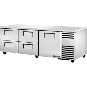 True TUC-93D-4-HC 93 1/4 inch Undercounter Refrigerator with 4 Drawers