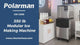 Polarman PLM-329 22" Air-Cooled Cube 350 lb Ice Machine with 275 lb Bin