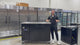 Polarman PLM-BC-2 58 3/4" Black Solid Door Back Bar Refrigerator with LED Lighting