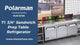 Polarman PLM-S72S 71 3/4" Stainless Steel Sandwich/Salad Prep Table with Three Solid Full Doors