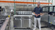 Polarman PLM-S48S 48 1/4" Stainless Steel Sandwich Prep Table with Two Solid Full Doors, (12) 1/6 Size Pans