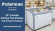 Polarman PLM-S260 39" Mobile Ice Cream Display Freezer, Curved Sliding Lid with 3 Baskets, 6.7 cu. ft.