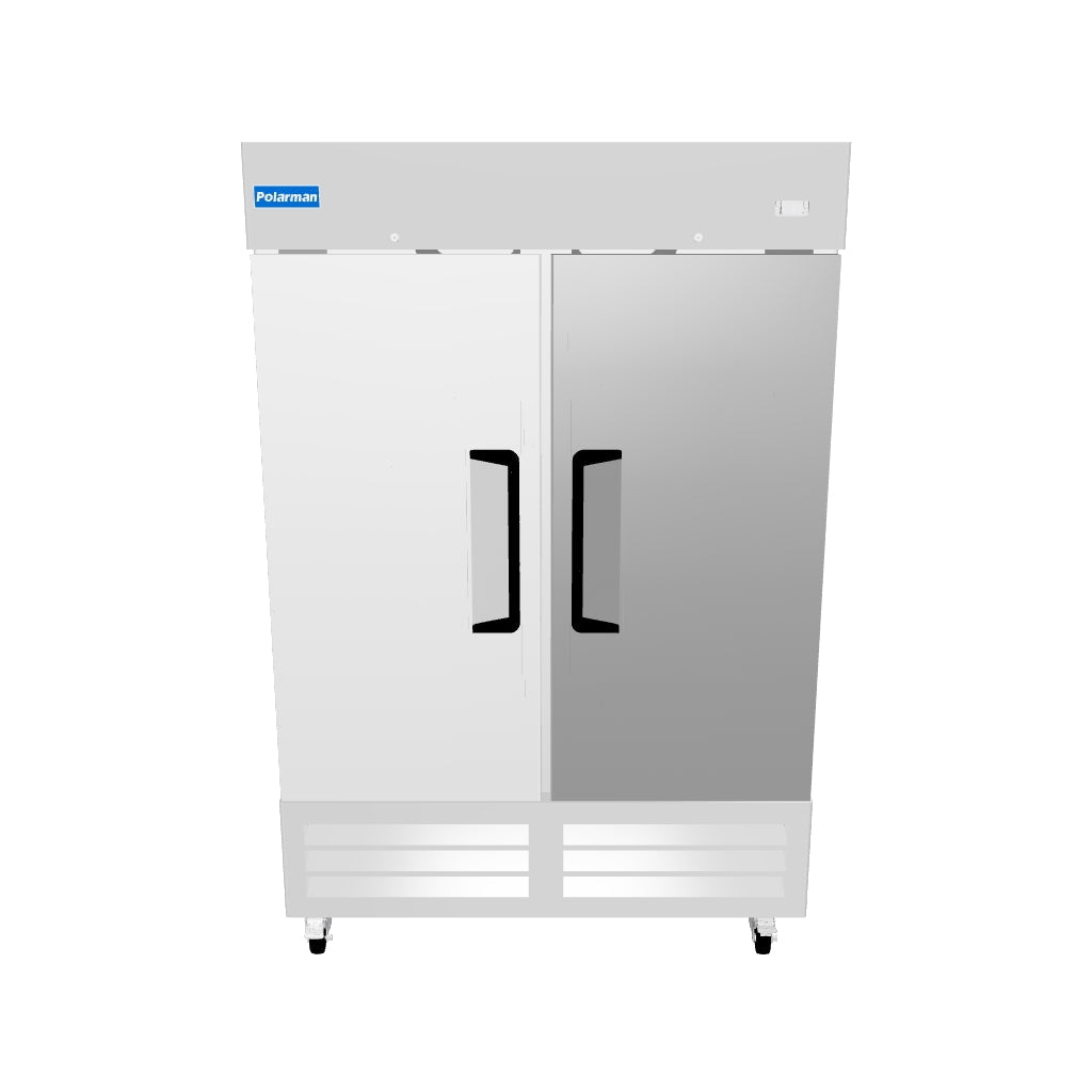 Polarman PLM-54RS 53 15/16" Reach-In Refrigerator with Double Solid Doors, Bottom Mount, Stainless Steel, 49 cu. ft.