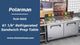Polarman PLM-S60S 61 1/4" Stainless Steel Sandwich Prep Table with Two Solid Full Doors, (16) 1/6 Size Pans