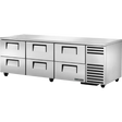 True TUC-93D-6-HC 93 1/4 inch Undercounter Refrigerator with 6 Drawers