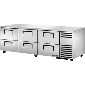 True TUC-93D-6-HC 93 1/4 inch Undercounter Refrigerator with 6 Drawers