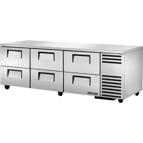 True TUC-93D-6-HC 93 1/4 inch Undercounter Refrigerator with 6 Drawers