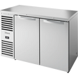 True TBR52-RISZ1-L-S-SS-1 52 inch stainless solid door back bar refrigerator