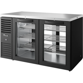 True TBR60-PTSZ1-L-B-GG-GG-1 60 inch pass-thru glass swing door back bar refrigerator