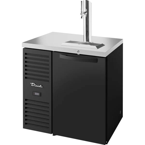True TDR32-RISZ1-L-B-S-1 32" 1 Solid Door Black Direct Draw Beer Dispenser