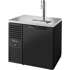 True TDR36-PTSZ1-L-B-S-S-1 36" 2 Solid Door Black Pass-Thru Direct Draw Beer Dispenser