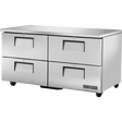 True TUC-60D-4-HC 60 3/8 inch Undercounter Refrigerator with 4 Drawers