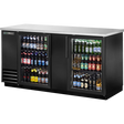 True TBB-3G-HC-LD 69 1/8" 2 Glass Door Back Bar Refrigerator