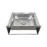 ChefAsst 29"CA-MS-292912-316 16-Gauge Stainless Steel One Compartment Floor Mop Sink - 24" x 24"x 6" Bowl