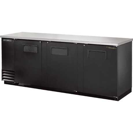 True TBB-4-HC 90 3/8" 3 Solid Door Back Bar Refrigerator