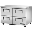 True TUC-48F-D-4-HC 48 3/8 inch Undercounter Freezer with 4 Drawers